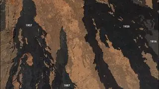 Strugi lawy na zboczu wulkanu Manua Loa