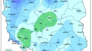 Suma opadów w sezonie zimowym 2020 (klimat