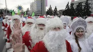 Świąteczna parda na Białorusi (PAP/EPA)