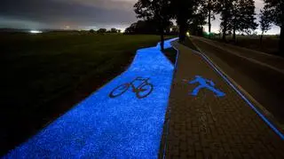 Świecąca ścieżka rowerowa