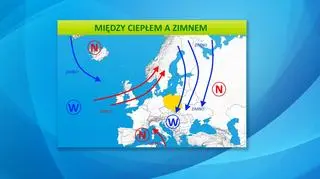 Sytuacja baryczna nad Europą