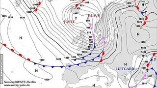 Sytuacja baryczna w Europie (DWD)