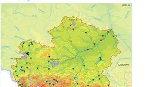 Sytuacja hydrologiczna Górna Wisła 19.05 stan z godz.19.30 (Źródło: IMGW)