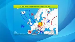 Sytuacja pogodowa nad Europą