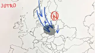 Sytuacja pogodowa w poniedziałek