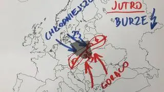 Sytuacja pogodowa w poniedziałek