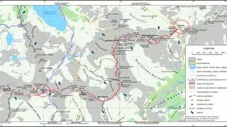 Szlak Orlej Perci zaznaczony na czerwono (EMeczKa/Wikipedia - CC BY-SA 4.0)