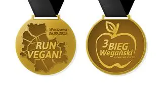 Takie medale dostaną biegacze 3. Biegu Wegańskiego