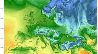 Temperatura 6 grudnia po południu (GFS/University of Maine)