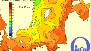 Temperatura Bałtyku 03.10/Pracownia Dynamiki Morza, IO,UG