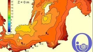 Temperatura Bałtyku 04.07 / Pracownia Dynamiki Morza, Instytut Oceanografii, Uniwersytet Gdański