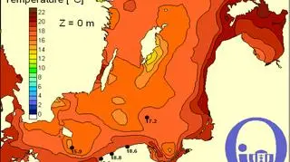 Temperatura Bałtyku/Pracownia Dynamiki Morza, Instytut Meteorologii, UG