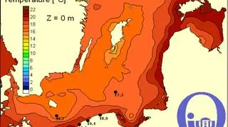 Temperatura Bałtyku/Pracownia Dynamiki Morza, Instytut Meteorologii, UG