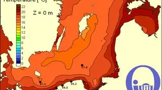 Temperatura Bałtyku/Pracownia Dynamiki Morza, Instytut Meteorologii, UG