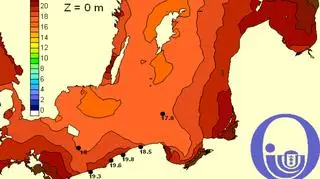 Temperatura Bałtyku / Pracownia Dynamiki Morza, Instytut Oceanografii, Uniwersytet Gdański