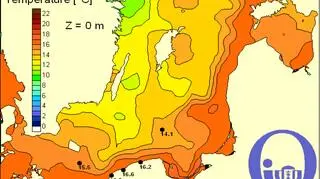 Temperatura Bałtyku/Pracownia Dynamiki Morza,IO,UG