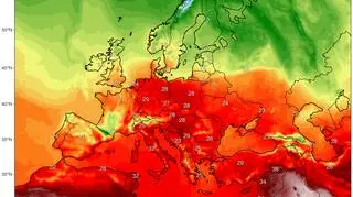 Temperatura maksymalna na czwartek 17 września według modelu GFS (ClimateRenalyzer