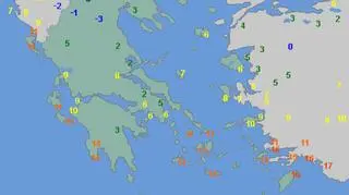 Temperatura maksymalna w Grecji w sobotę (wetteronline