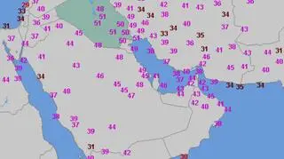 Temperatura maksymalna w Iraku w środę 30 czerwca (wetteronline.de)