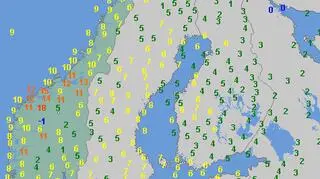 Temperatura maksymalna w Norwegii 2 stycznia 2020 roku (wetteronline.de)