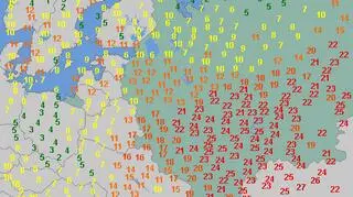 Temperatura maksymalna w Rosji 15 kwietnia (wetteronline.de)
