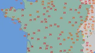 Temperatura maksymalna we Francji 27 lutego (wetteronline