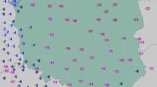 Temperatura minimalna 17 stycznia (wetteronline.de)