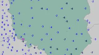 Temperatura minimalna w nocy z czwartku na piątek (wetteronline.de)