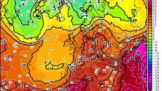 Temperatura na wysokości 1,5 km (850 hPa) (wetter3