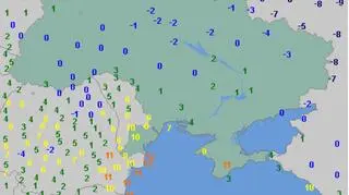 Temperatura powietrza na Ukrainie w czwartek o godz. 19.30 (wetteronline.de)