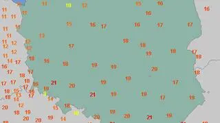 Temperatura powietrza o godzinie 11 (wetteronline.de)