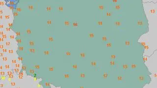 Temperatura powietrza o godzinie 8 w środę (wetteronline.de)