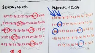 Temperatura powietrza w środę i w piątek