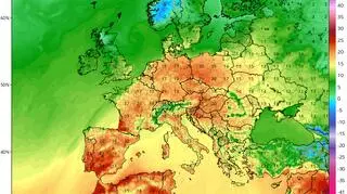 Temperatura prognozowana na 30 marca według modelu GFS/tropicaltidbits
