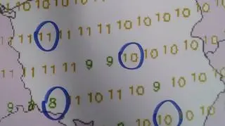 Temperatura prognozowana na wtorek