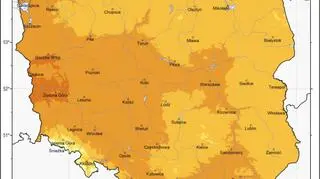 Temperatura średnia w roku 2020 (IMGW)
