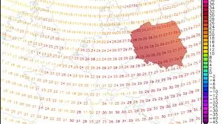 Temperatura w czwartek 5 lipca po południu (model GFS/wetter3.de)