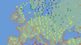 Temperatura w Europie 5 października o godzinie 6 (wetteronline.de)