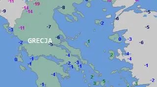 Temperatura w Grecji, noc sobota/niedziela 