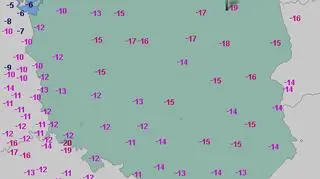 Temperatura w niedzielę o godz. 6.00