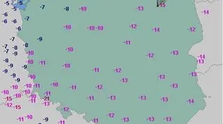 Temperatura w niedzielę o godz. 9.00