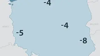 Temperatura w nocy z niedzieli na poniedziałek