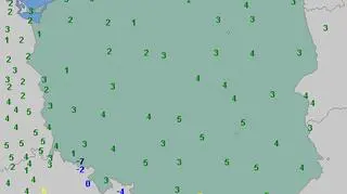 Temperatura w Polsce 15 grudnia o godzinie 6.30 (wetteronline.de)