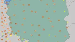 Temperatura w Polsce 4 września o godzinie 3.30 (wetteronline.de)