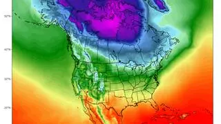 Temperatura w Stanach Zjednoczonych w skali Farenheita (climatereanalyzer