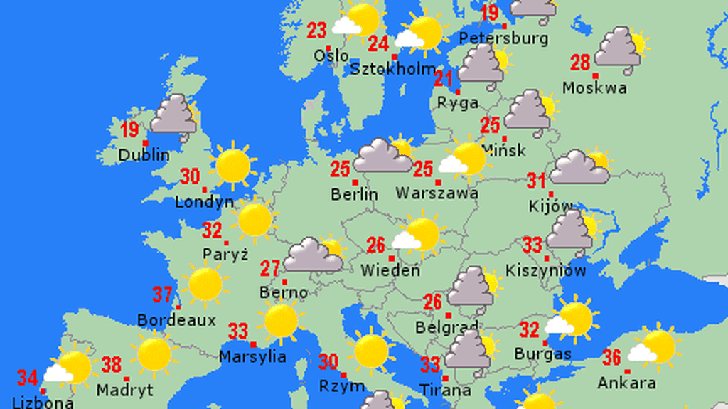Temperatura we wtorek