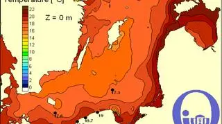 Temperatura wody w Bałtyku/Pracownia Dynamiki Morza, Instytut Oceanografii, UG