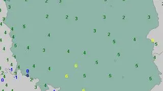 Temperatury w Polsce w poniedziałek (wetteronline.de)