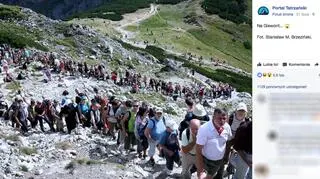 To zdjęcie kolejki na Giewont w rzeczywistości wykonano w 2009 roku