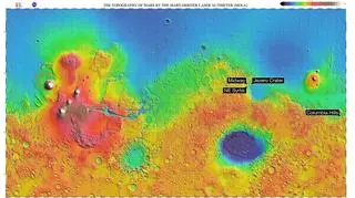 Topografia Marsa (NASA/MGS/MOLA Science Team)
